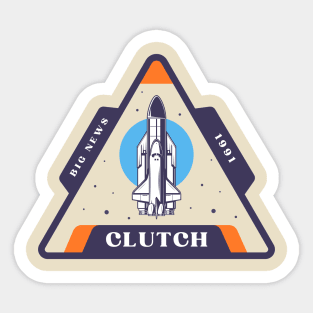 Clutch - Big News 1991 // Design Rocket in Album Fan Art Style Vintage Sticker